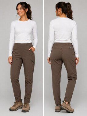 Mountain Hardwear Womens Pull-On Hiking Pants Dark Taupe Brown Medium
